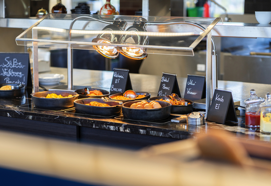 Mit einem leckeren Frühstücksbuffet starten Sie gut gestärkt in den Tag.