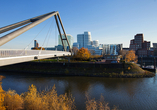 Der Medienhafen in Düsseldorf im Herbst