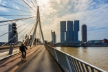 Von der Erasmusbrücke haben Sie einen großartigen Blick auf die Skyline von Rotterdam.