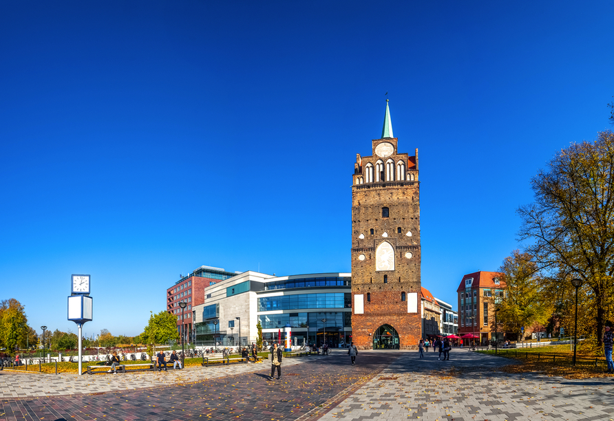 Das Kröpeliner Tor ist das prachtvollste der Rostocker Stadttore.