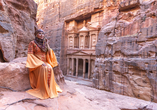 Das meistfotografierte Gebäude von Petra ist die Fassade des Schatzhauses Al-Khazneh.