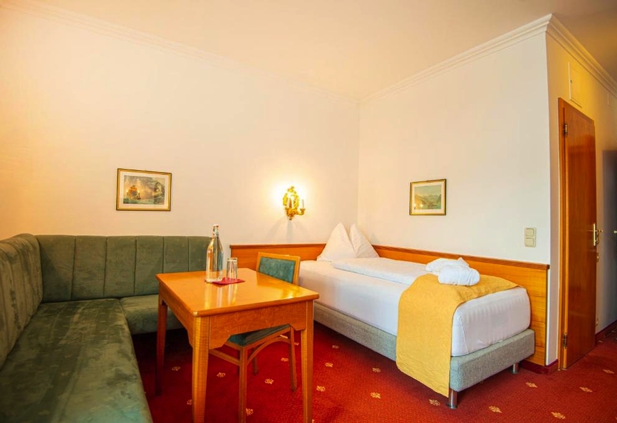 Beispiel eines Einzelzimmers im Hotel Germania Gastein