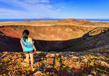 Die Aussicht am Kraterrand des Vulkans Calderón Hondo ist beeindruckend!