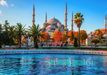 Die Sultan-Ahmed-Moschee oder auch Blaue Mosche ist ein Meisterwerk der osmanischen Architektur.