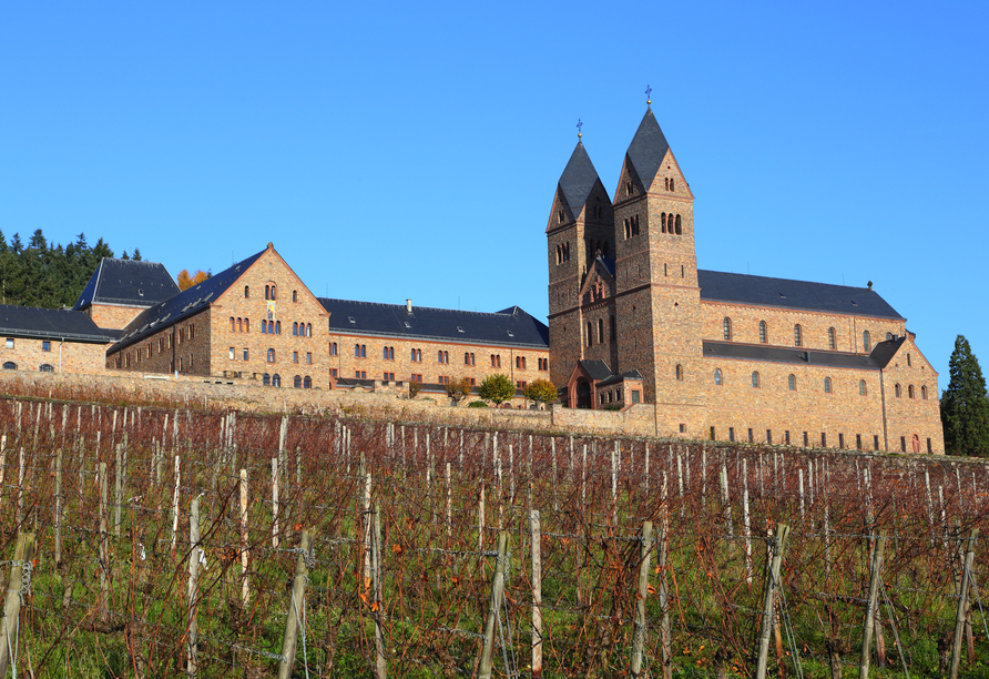 Statten Sie der Abtei St. Hildegard in Rüdesheim einen Besuch ab.