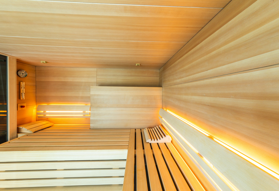 Verbringen Sie entspannte Stunden in der Sauna des Resorts.