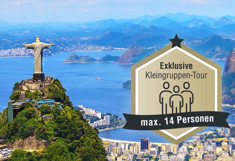 Die unglaublich vielfältige Reise führt Sie unter anderem zur Christusstatue in Rio de Janeiro.