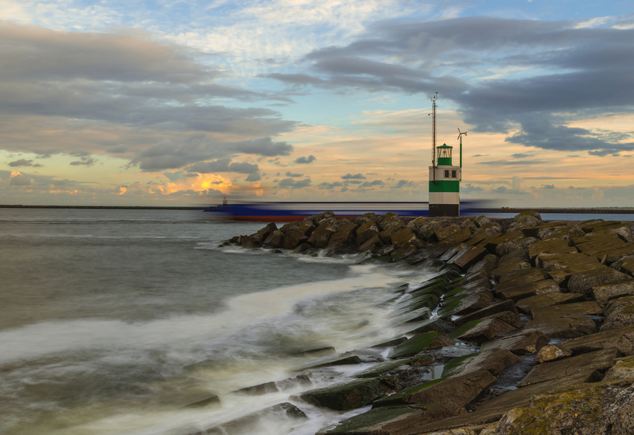 Ihre Reise beginnt und endet im zauberhaften Küstenort IJmuiden an der Nordsee.