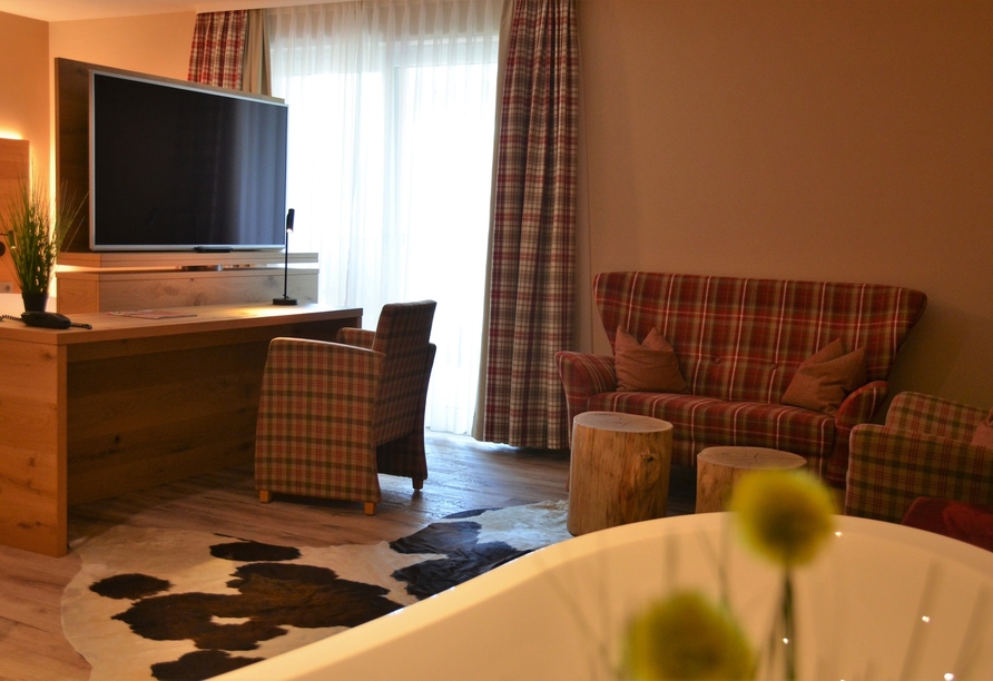 Beispiel eines Doppelzimmers Deluxe im Hotel Bergwirt