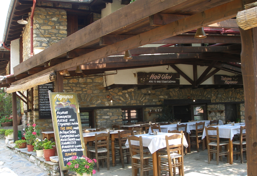 Eine typische Taverne mit urigem Charme auf Chalkidiki