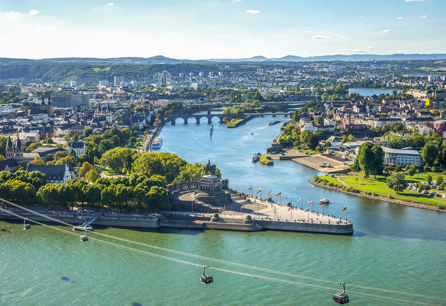 In Koblenz ist besonders das Deutsche Eck sehr sehenswert.
