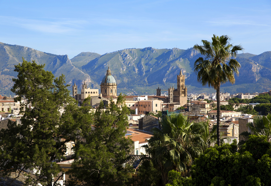Blick über Palermo auf Sizilien