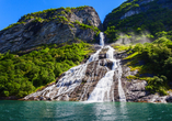 Der Wasserfall Sieben Schwestern im Geirangerfjord