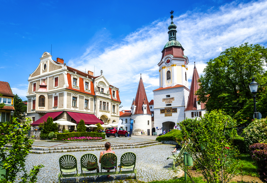 Die schöne Stadt Krems erwartet Sie im Herzen der Welterberegion Wachau.
