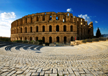 Bewundern Sie das zweitgrößte und eines der besterhaltenen Amphitheater der Welt in El Djem.