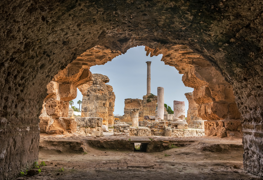 Heute erinnern die imposanten Ruinen an Karthago.