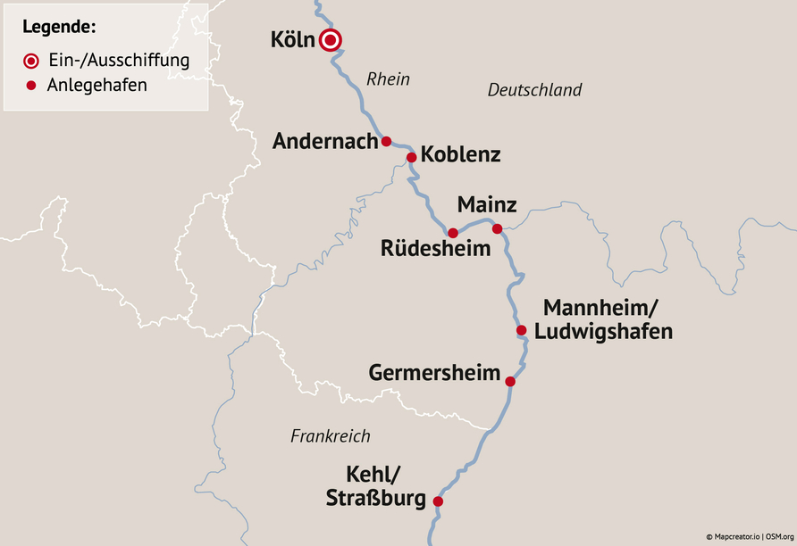 Ihre Reiseroute