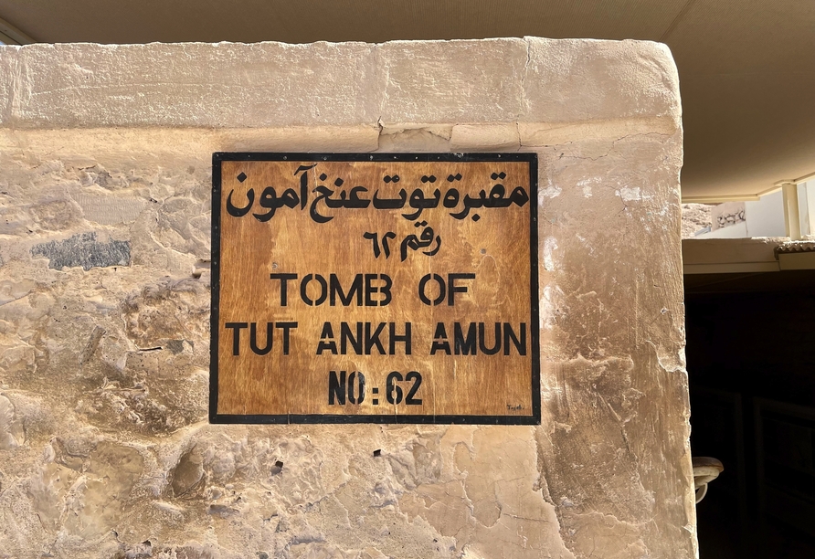 Im Tal der Könige ist auch das Grab des berühmten Pharaos Tutanchamun zu finden.