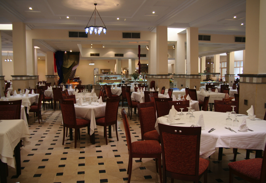 Im Restaurant des Beispielhotels Seabel Alhambra Beach Golf & Spa werden Sie kulinarisch verwöhnt.