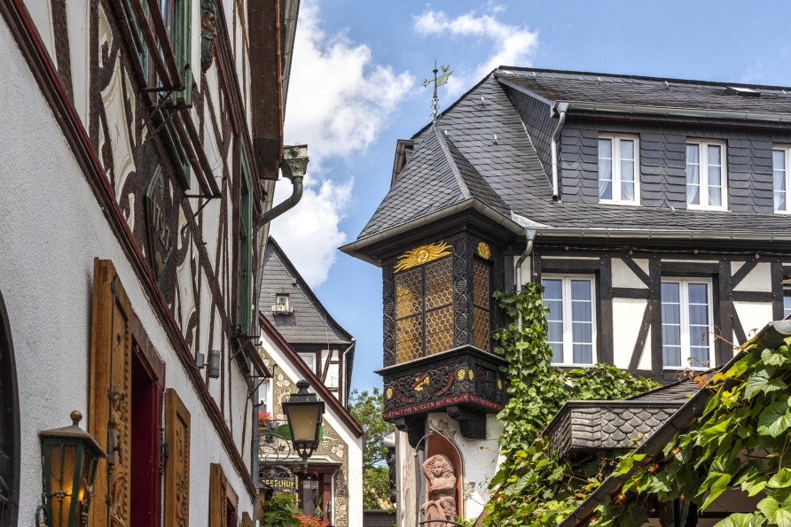 Besuchen Sie die berühmte Drosselgasse in Rüdesheim.