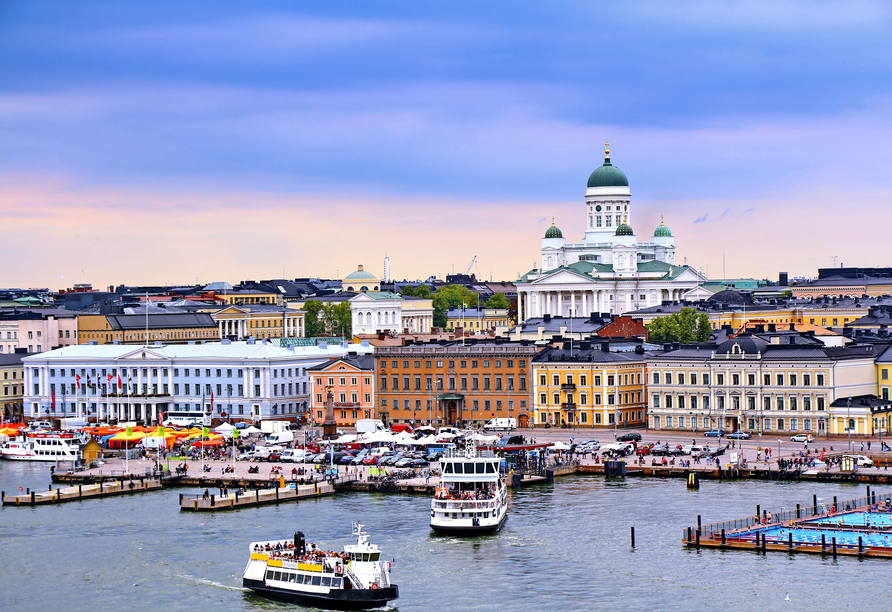 Blick über das finnische Helsinki