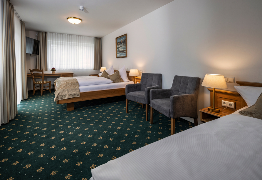 Beispiel eines Familienzimmers im Hotel Schwabenwirt in Berchtesgaden