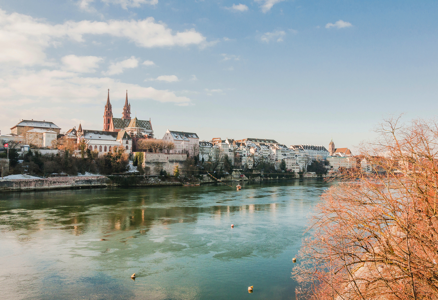 Genießen Sie einen schönen Wintertag in Basel.