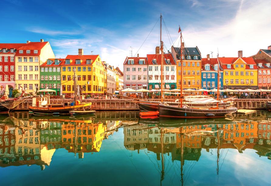 Die bunten Häuser von Nyhavn in Kopenhagen