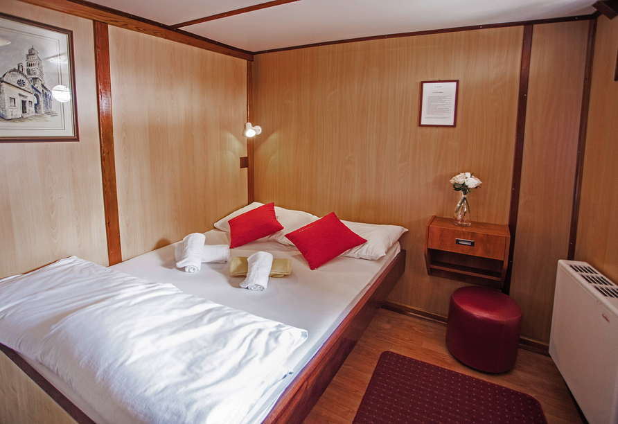 Beispiel für eine 2-Bettkabine an Bord von Azimut