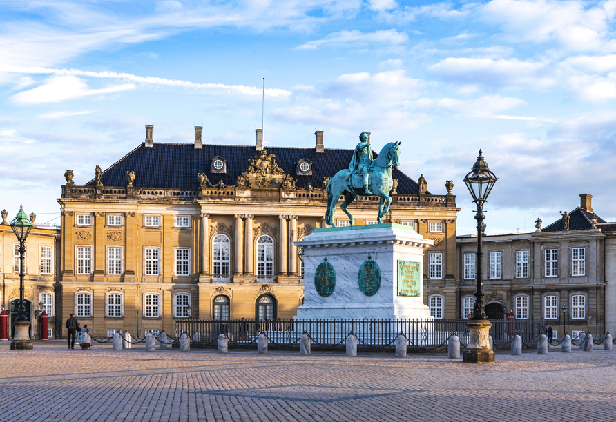Die beeindruckende Schlossanlage Amalienborg in Kopenhagen