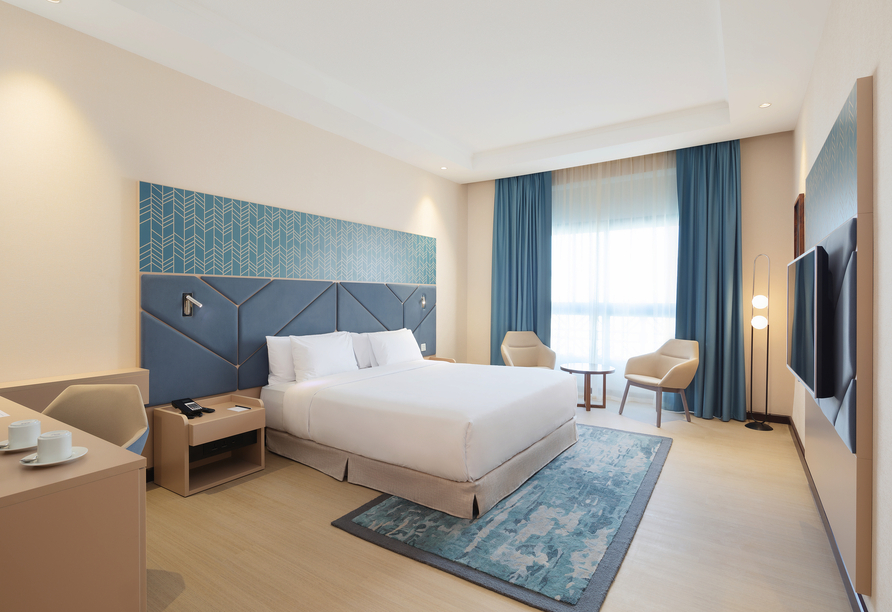 Beispiel eines Doppelzimmers Deluxe im Hotel Occidental Al Jaddaf in Dubai