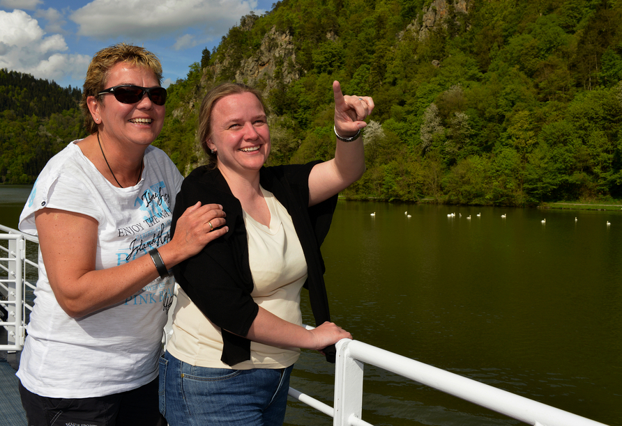 Freuen Sie sich auf erholsame Stunden an Bord und beeindruckende Landschaften entlang der Donau.