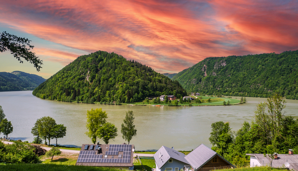 Gleich zu Beginn Ihrer Reise erleben Sie die beeindruckende Landschaft an der Donauschlinge Schlögen.