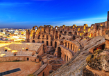 Freuen Sie sich auf das römische Amphitheater in El Jem.