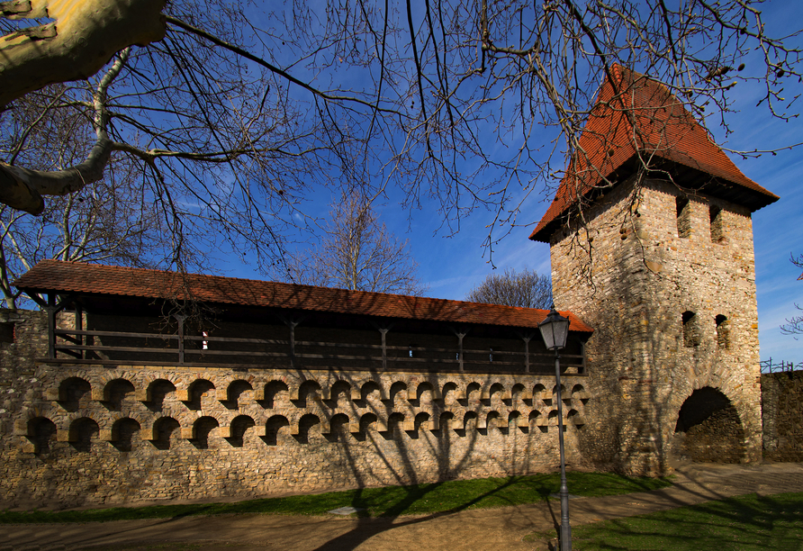 Die Alte Stadtmauer in Alzey erinnert an längst vergangene Zeiten.