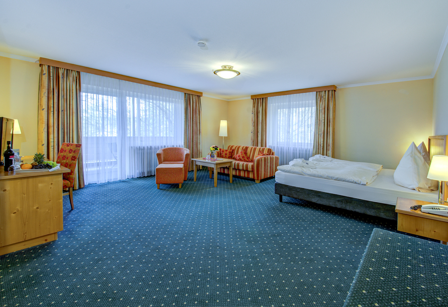 Beispiel eines Doppelzimmers Komfort im PTI Hotel Eichwald