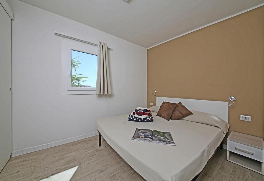 Beispiel eines Schlafzimmers in einer Mobilhome Suite Living Deluxe