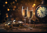 Stoßen Sie um Mitternacht mit einem Glas Sekt auf das neue Jahr an!