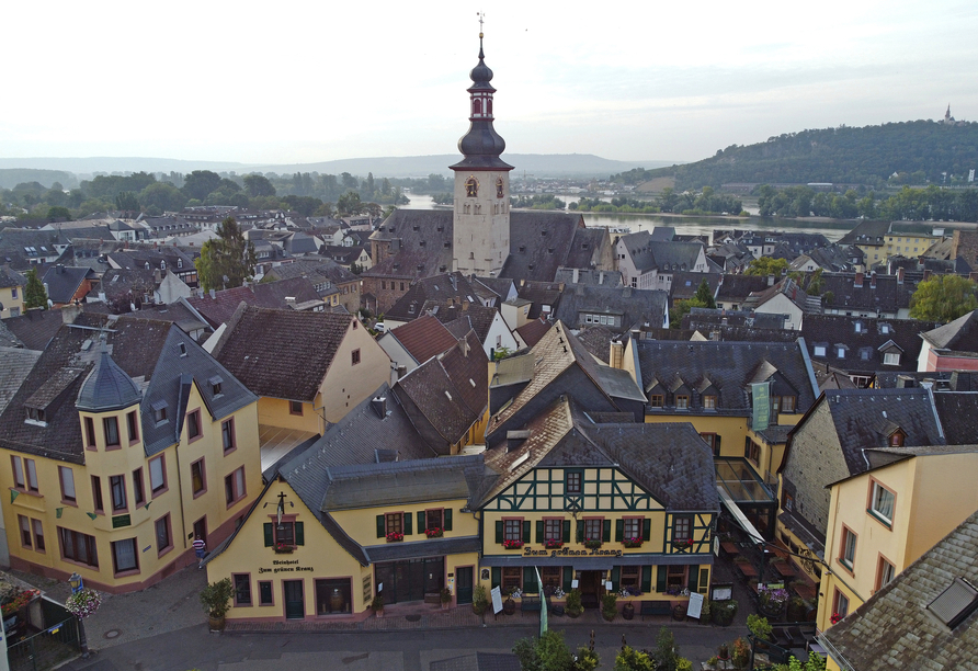 Außenansicht auf das Hotel Zum Grünen Kranz