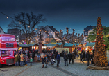 In Rüdesheim lockt der bekannte Weihnachtsmarkt der Nationen.