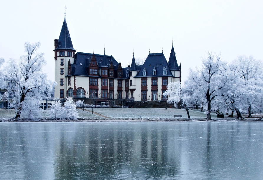 Auch im Winter ist das Seehotel Schloss Klink ein wunderschöner Urlaubsort.