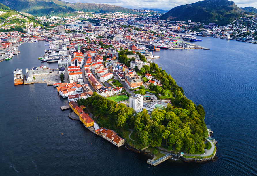 Blick über Bergen