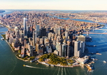 Genießen Sie den atemberaubenden Ausblick auf die Skyline von New York.