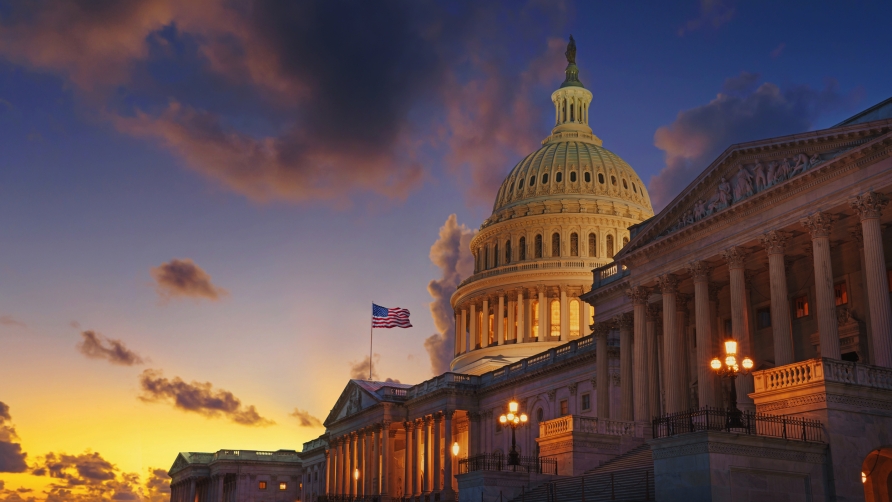 Das imposante Kapitol in Washington D.C. stellt ein eindrucksvolles Fotomotiv dar.