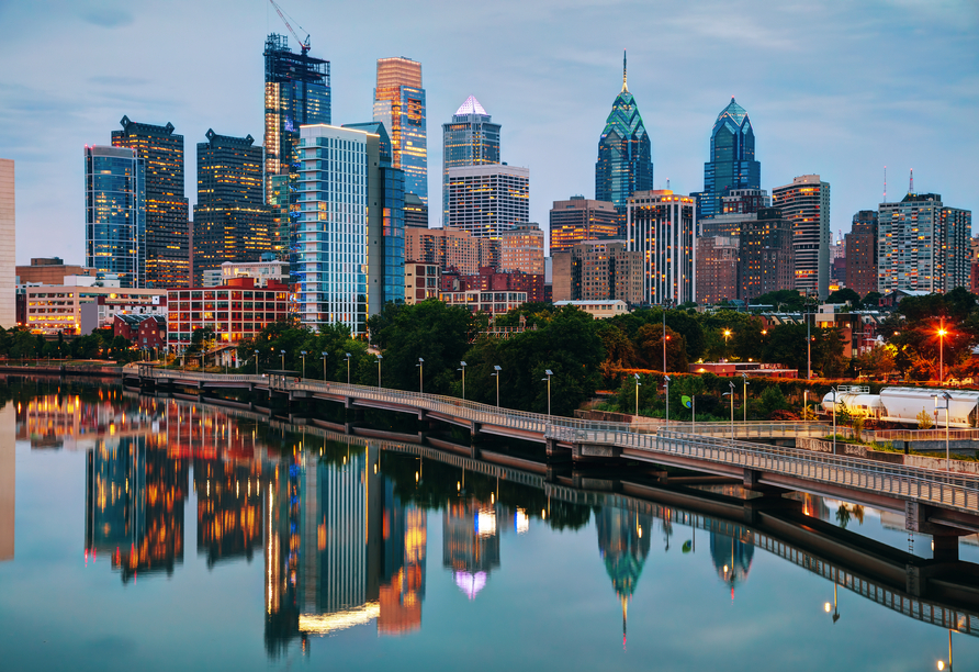Die Skyline von Philadelphia wird Sie in Staunen versetzen. 