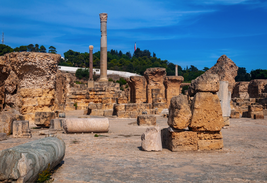 Die eindrucksvollen Ruinen von Karthago zählen bereits seit 1979 zum UNESCO-Weltkulturerbe.