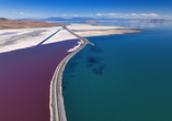 Panoramaaussicht auf den Großen Salzsee von Utah