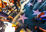 Schlendern Sie über den Walk of Fame in Los Angeles, Kalifornien.