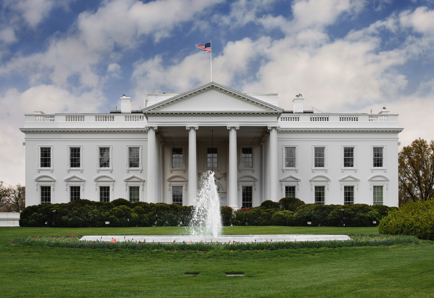 Das Weiße Haus in Washington D.C. werden Sie bestaunen können.