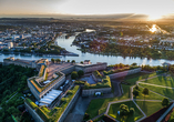 Festung Ehrenbreitstein in Koblenz mit Blick auf das Deutsche Eck